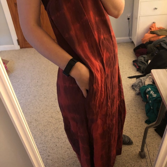 Red Tie Dye Dress - Picture 3 of 4